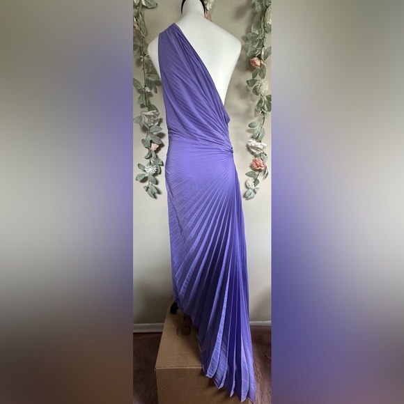 A.L.C. Delfina Pleated One Shoulder Gown - Picture 11 of 12